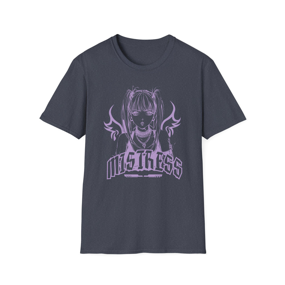 Mistress Dark Anime Girl with Wings Manga Otaku T-Shirt