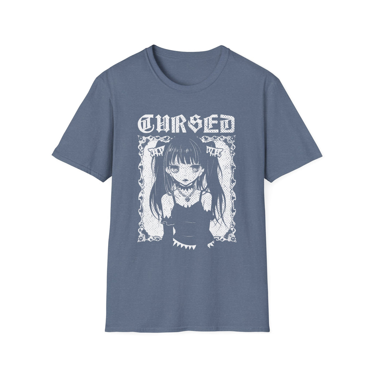 Cursed Anime Girl Aesthetic Otaku Vaporwave Nekocore T-Shirt
