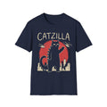 Cute Lazy Catzilla Skyline T-Shirt