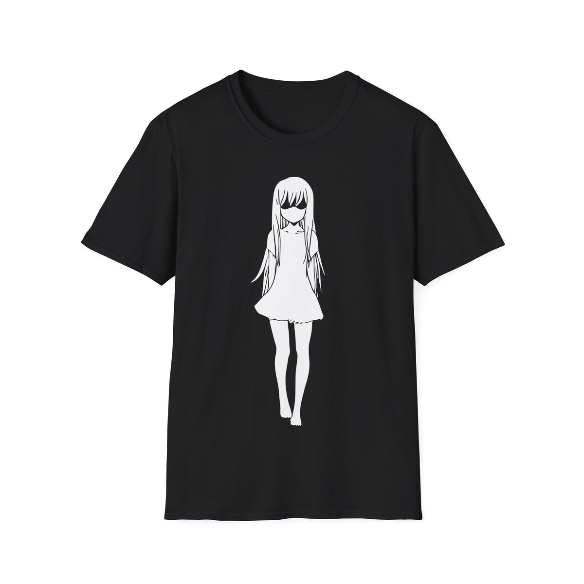 Sad Anime Girl - Minimalistic T-Shirt
