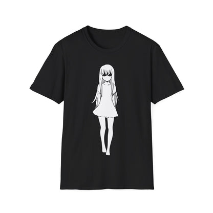 Sad Anime Girl - Minimalistic T-Shirt