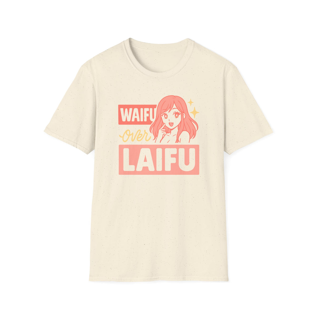Waifu Over Laifu Funny Anime Girl With Japanese Text T-Shirt