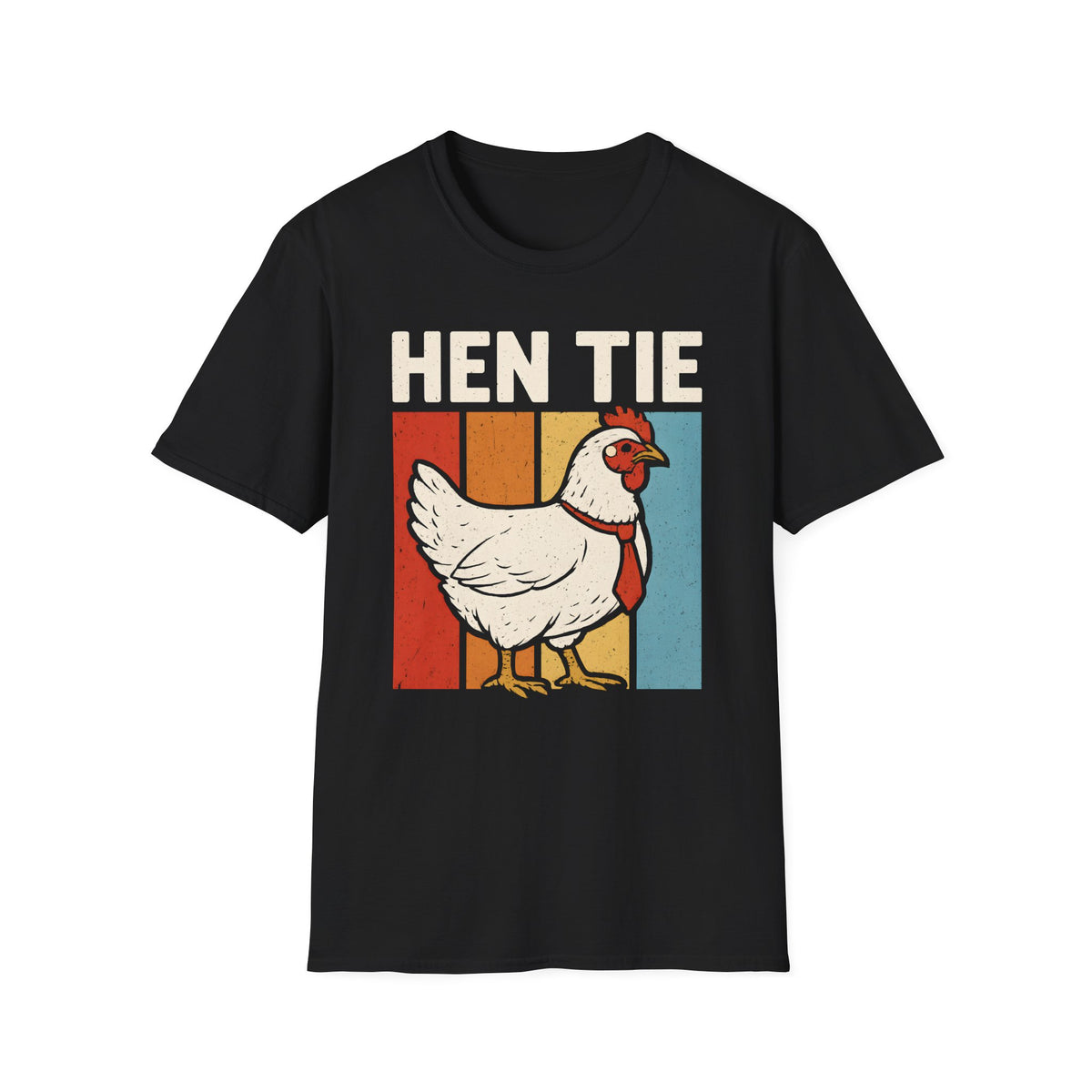 Hen Tie Funny Pun Japanese Inspired Design Graphic T-Shirt