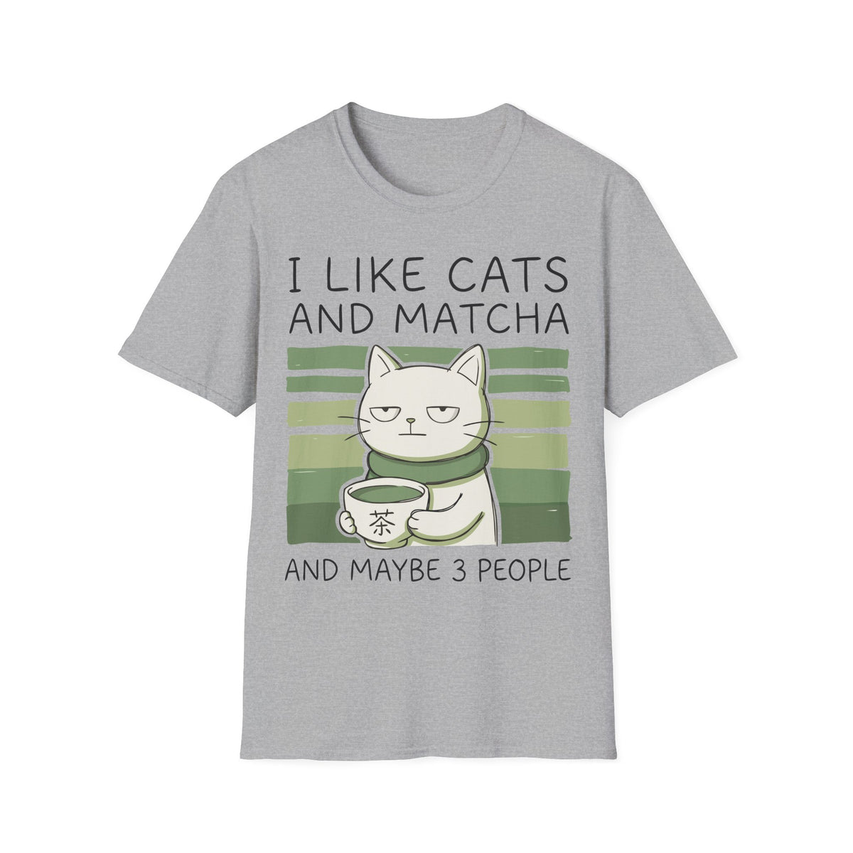Introvert Cats Matcha Anime T-Shirt