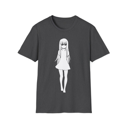 Sad Anime Girl - Minimalistic T-Shirt
