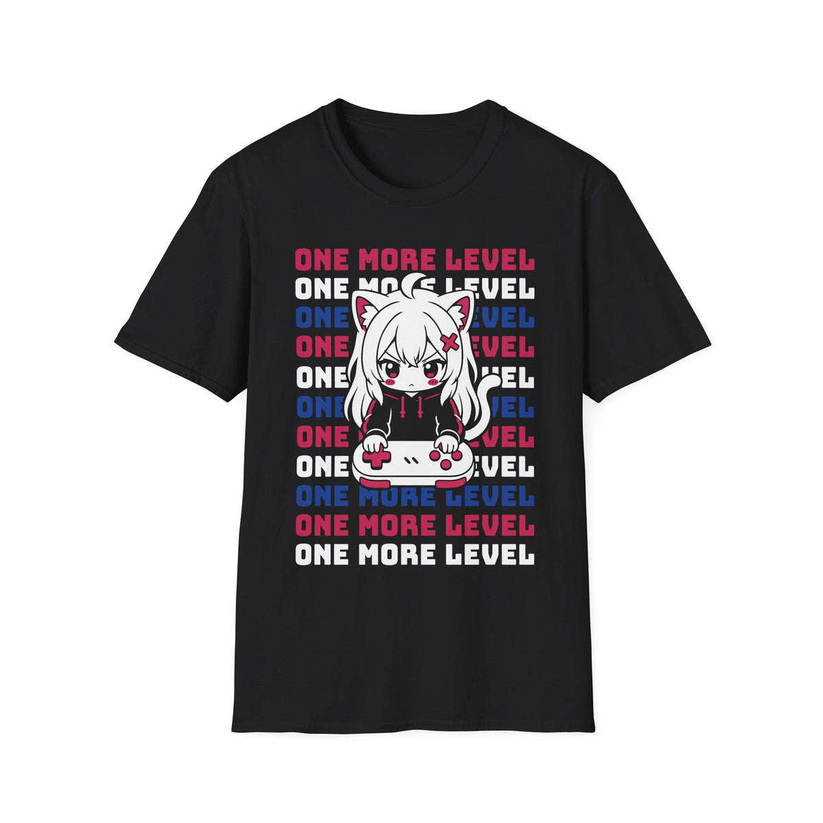 One More Level - Anime Gaming Neko Girl Shirt