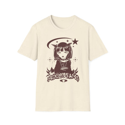 Anime Style MOONBEAMS Goth Design Japanese Waifu Inspired T-Shirt