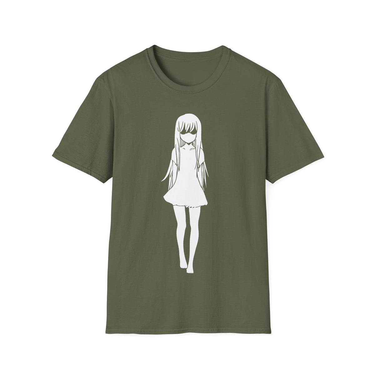 Sad Anime Girl - Minimalistic T-Shirt