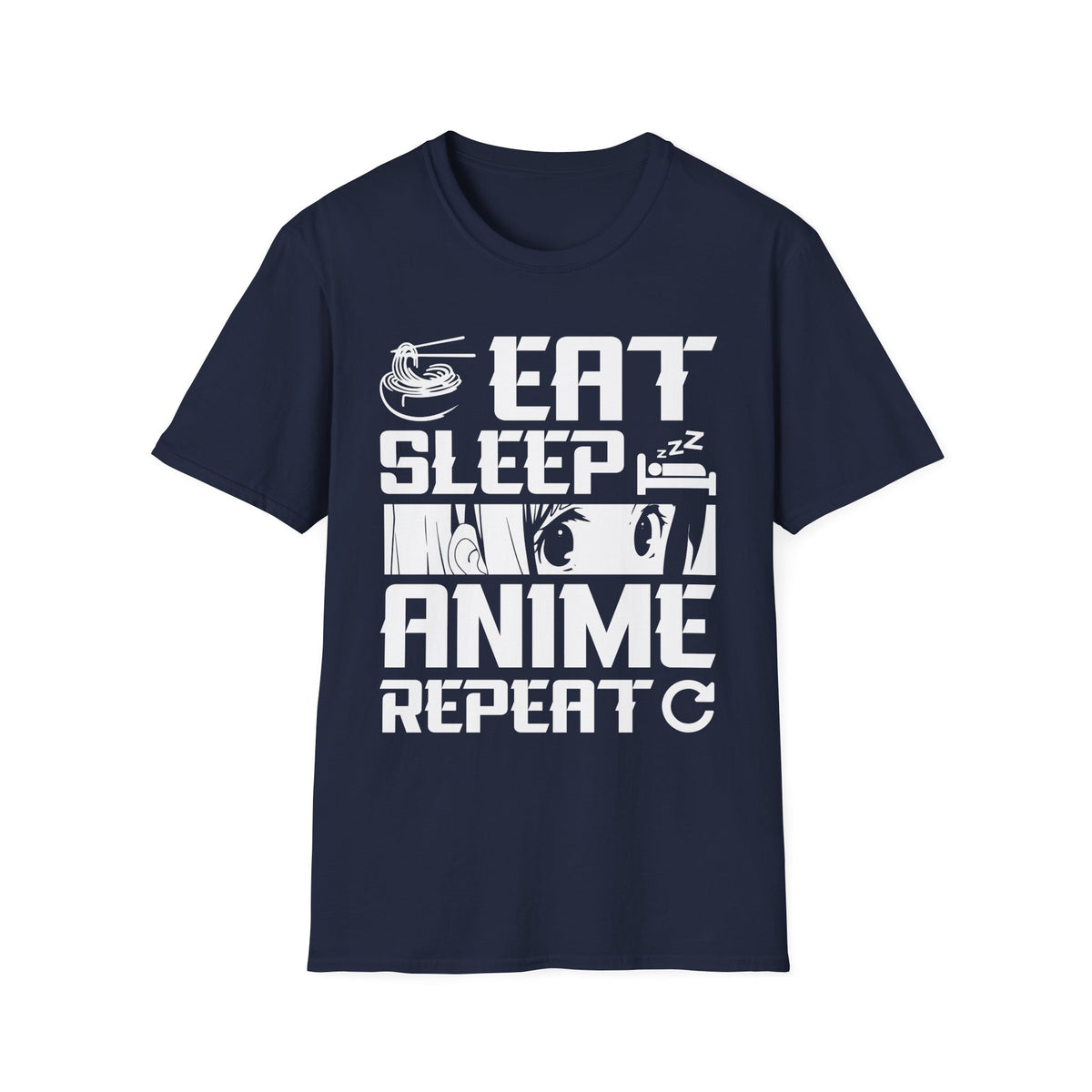 Eat Sleep Anime Repeat Otaku T-Shirt