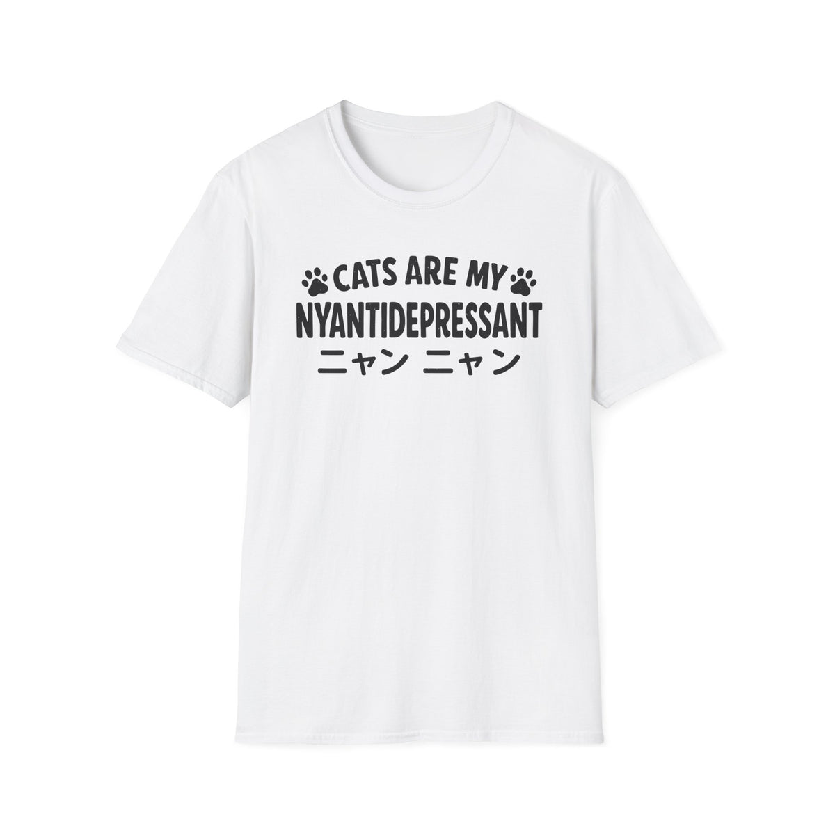 Cats Are My Nyantidepressant Cat Lover Design T-Shirt