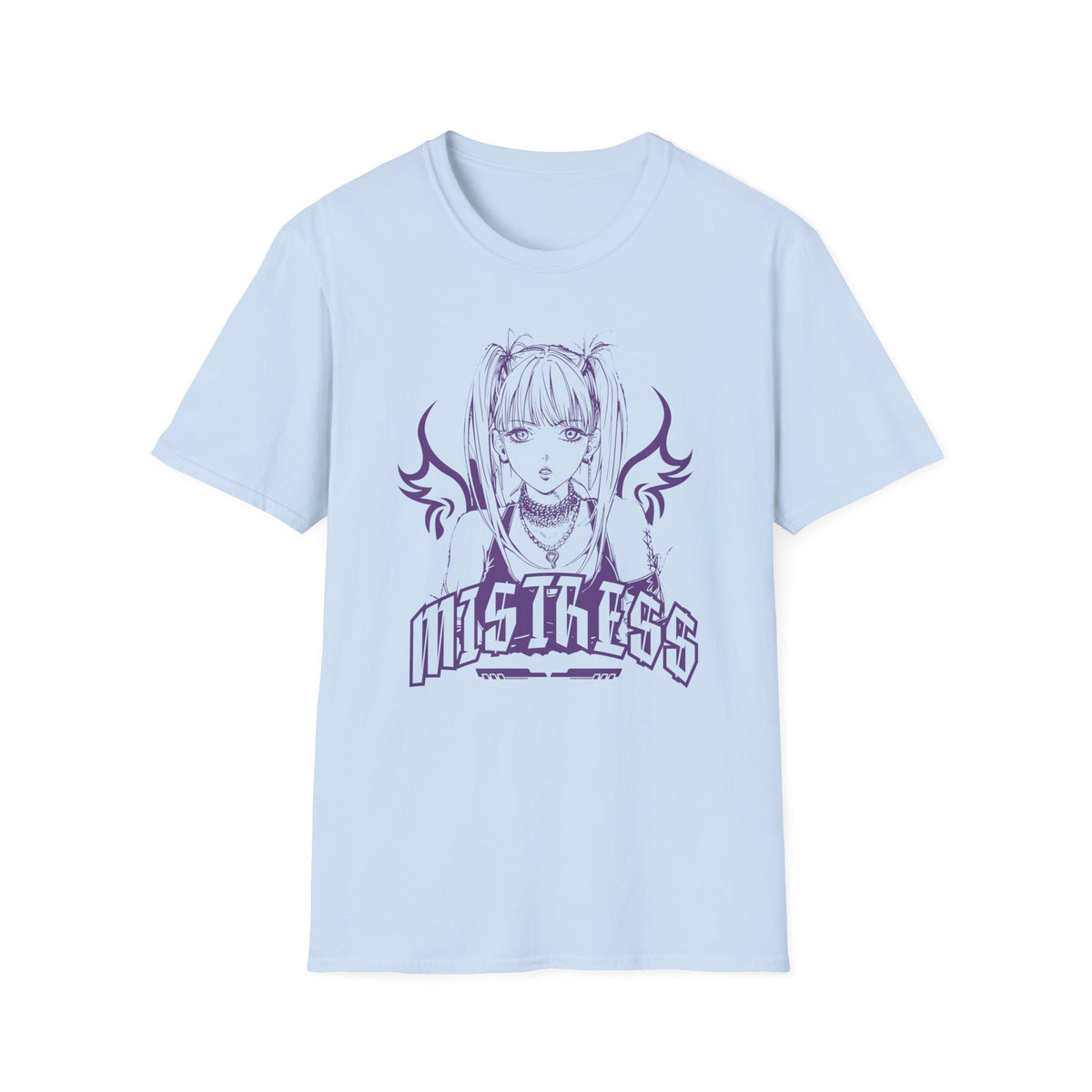 Mistress Dark Anime Girl with Wings Manga Otaku T-Shirt