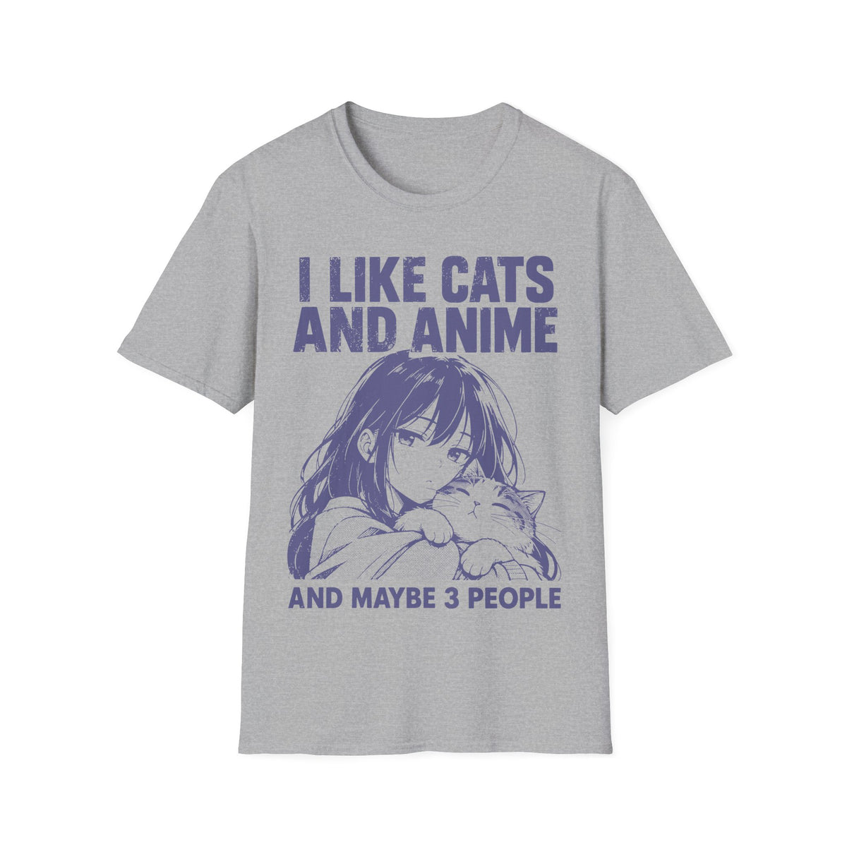 Cozy Introvert Cat Anime T-Shirt