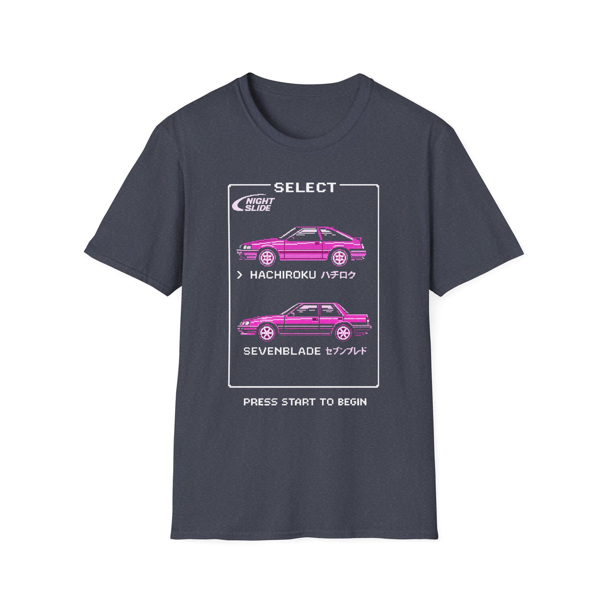 Select Your Ride Arcade Retro Night Slide Gaming T-Shirt