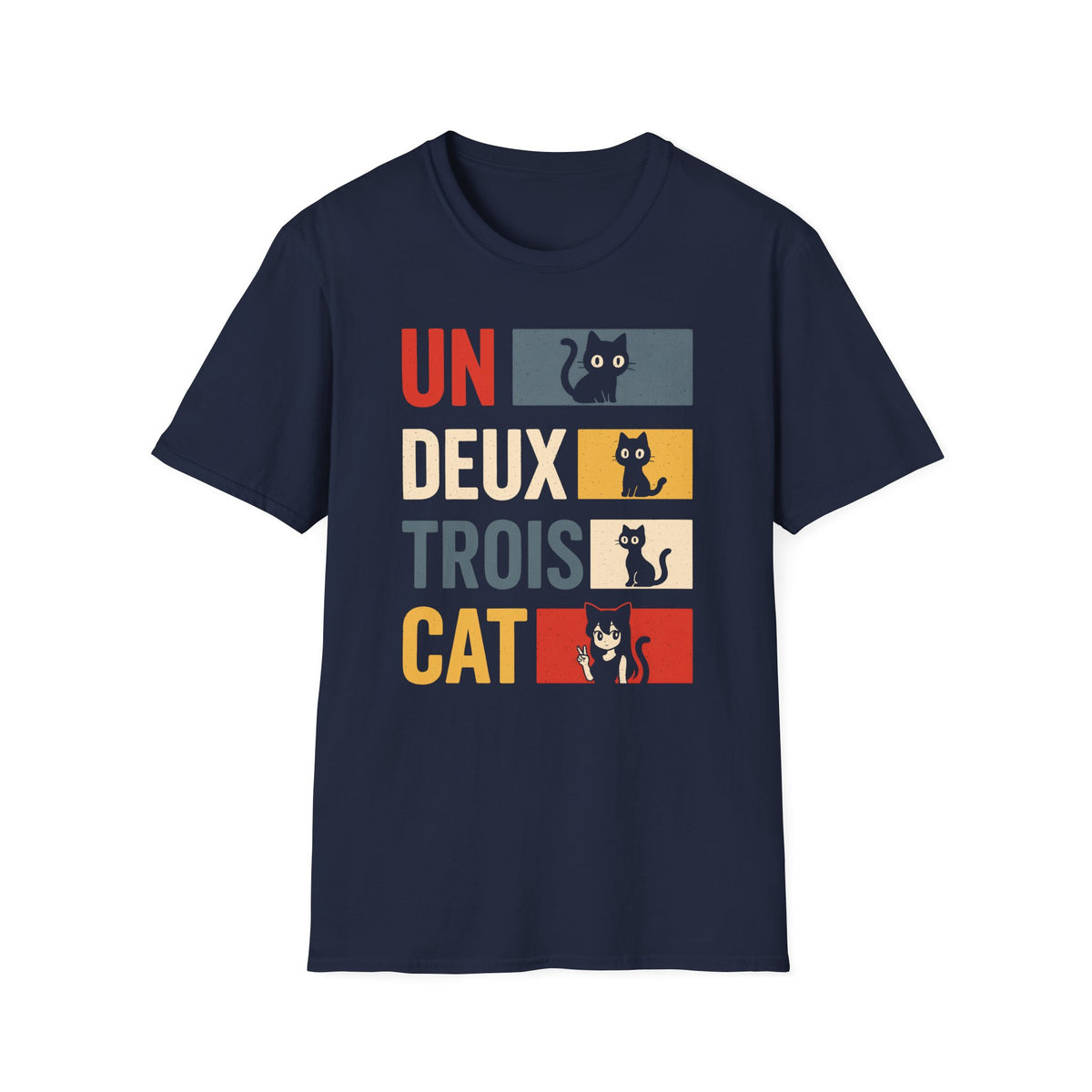 Un Deux Trois Cat - Anime Catgirl Tee