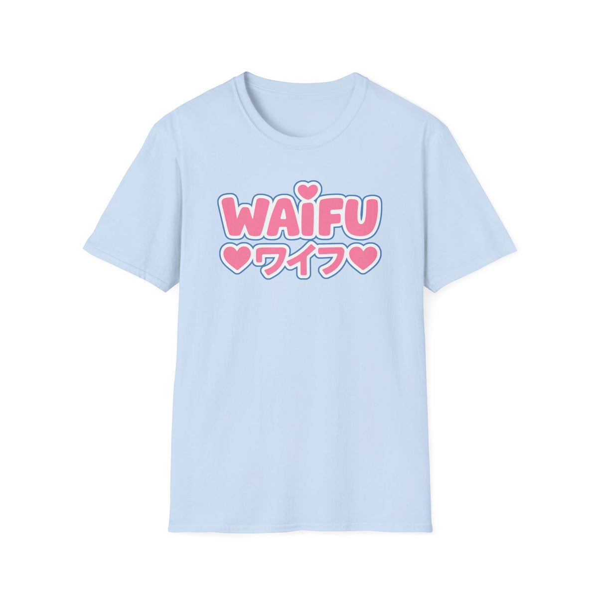 Waifu Hearts plus Japanese Text Pink Graphic Anime T-Shirt
