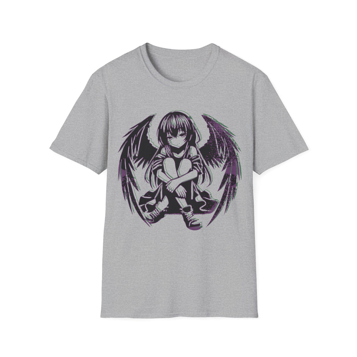 Dark Fallen Angel Anime Girl T-Shirt