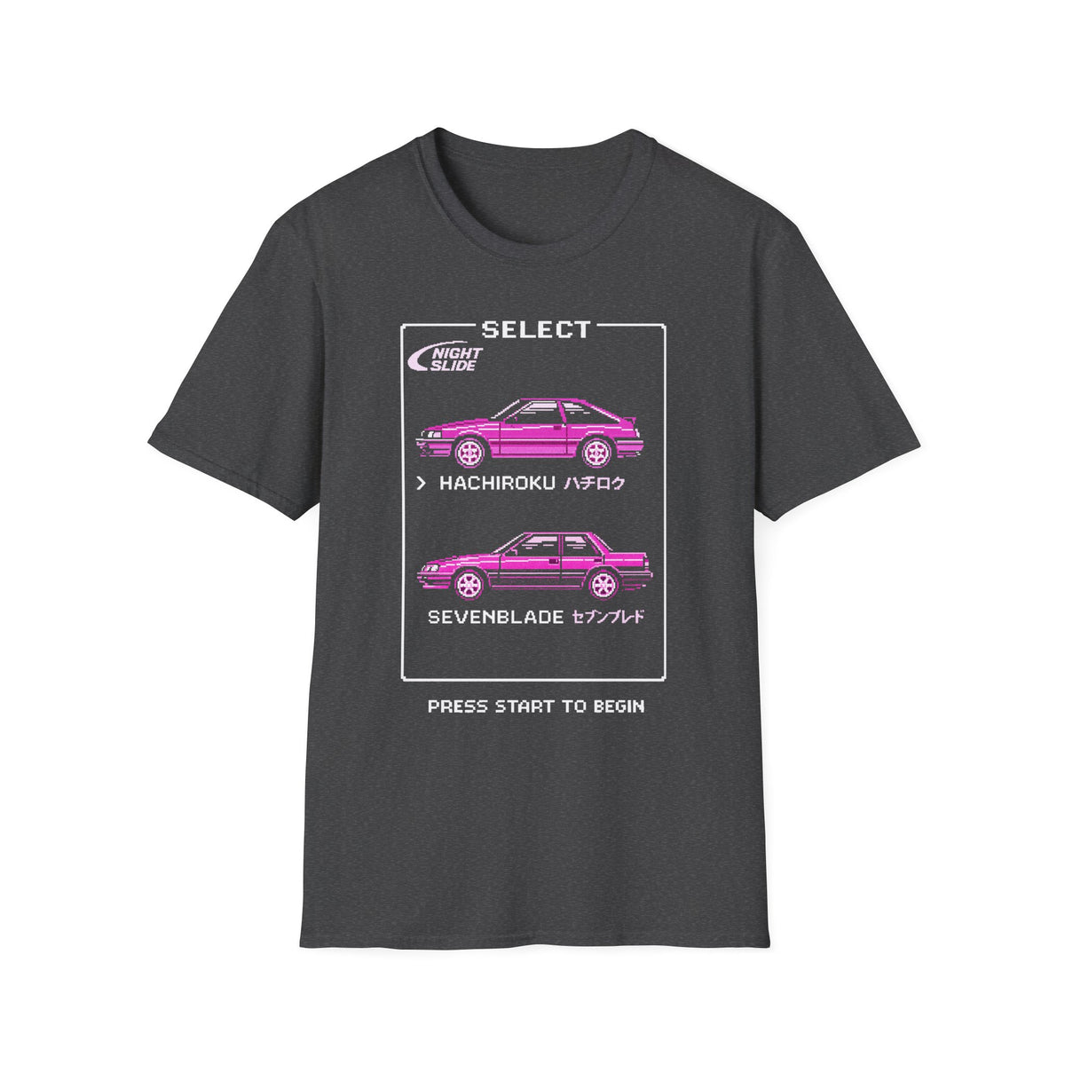 Select Your Ride Arcade Retro Night Slide Gaming T-Shirt