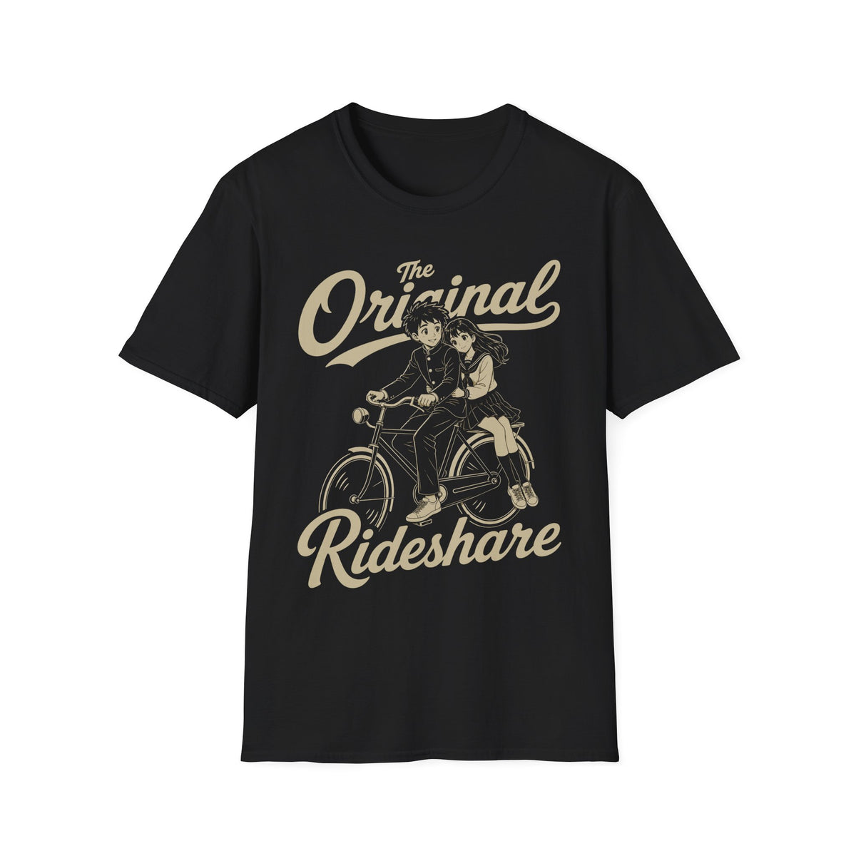 Original Ride Share - Funny Retro Anime Bike Shirt