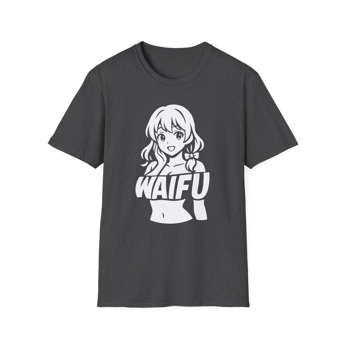 Anime Girl Otaku Waifu Text Illustration Graphic T-Shirt