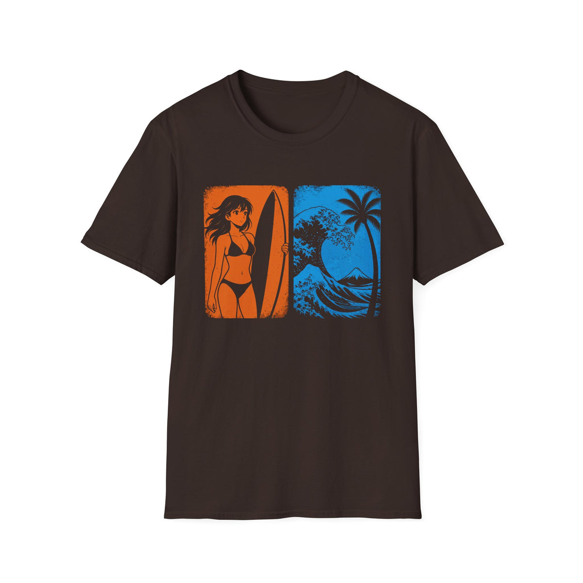 Retro Surf Waifu - Kanagawa Japan Beach Shirt