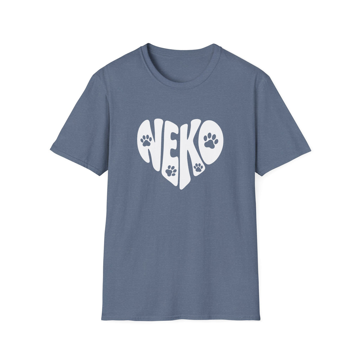 Neko Japanese Word with Cat Paws Heart Shape Design T-Shirt