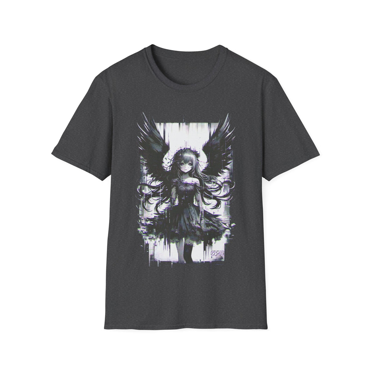 Fallen Angel Japanese Anime Girl with Wings Manga T-Shirt