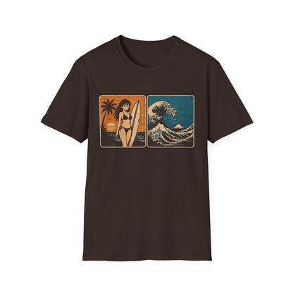 Retro Kanagawa Surf - Waifu Aesthetic Shirt
