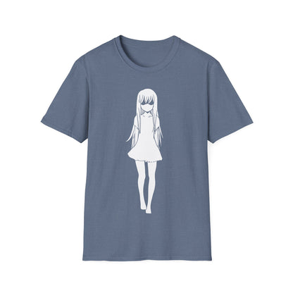 Sad Anime Girl - Minimalistic T-Shirt