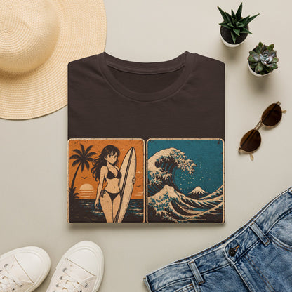 Retro Kanagawa Surf - Waifu Aesthetic Shirt