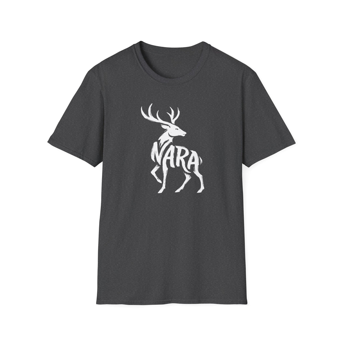 Brushstroke Deer Nara Japan Silhouette Graphic Art T-Shirt