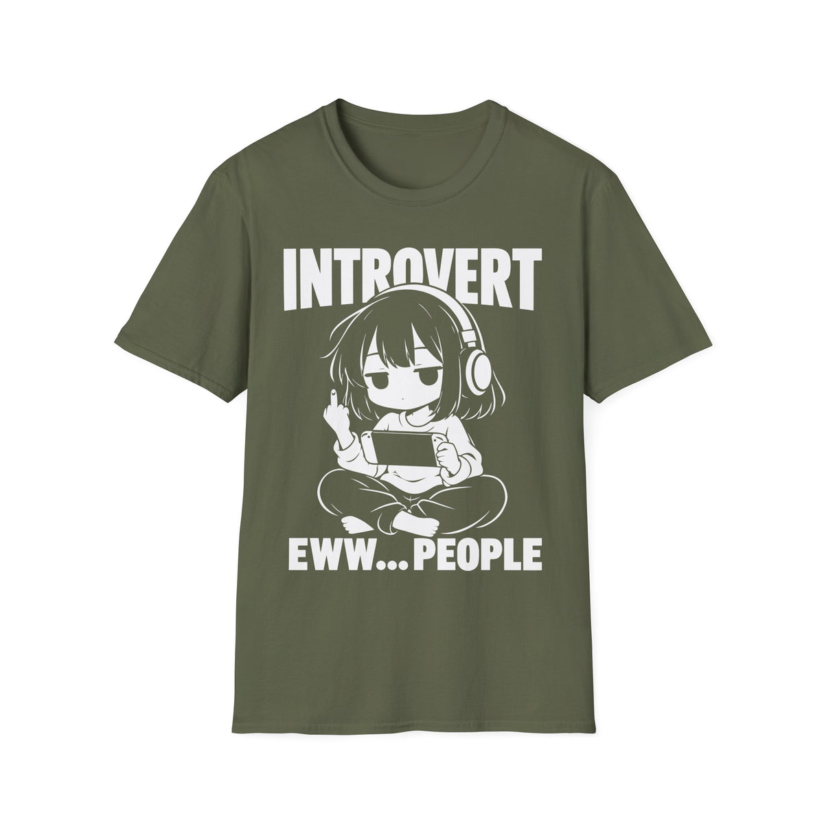 Introvert Anime Gamer Girl T-Shirt