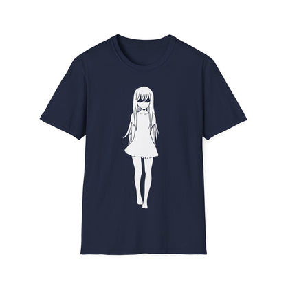 Sad Anime Girl - Minimalistic T-Shirt
