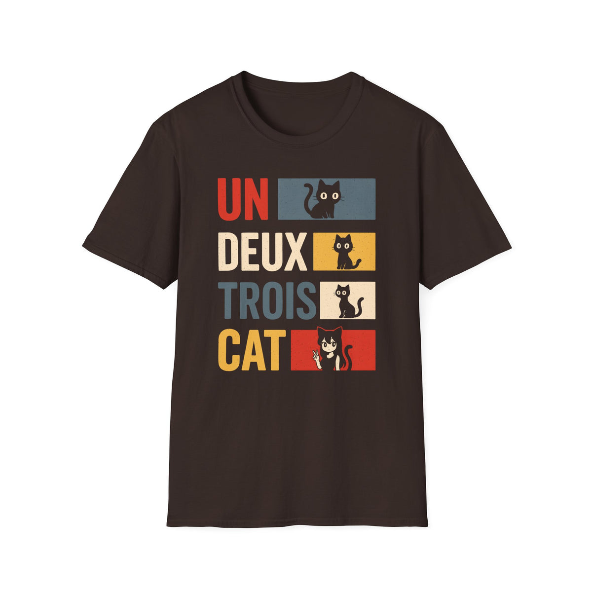 Un Deux Trois Cat - Anime Catgirl Tee