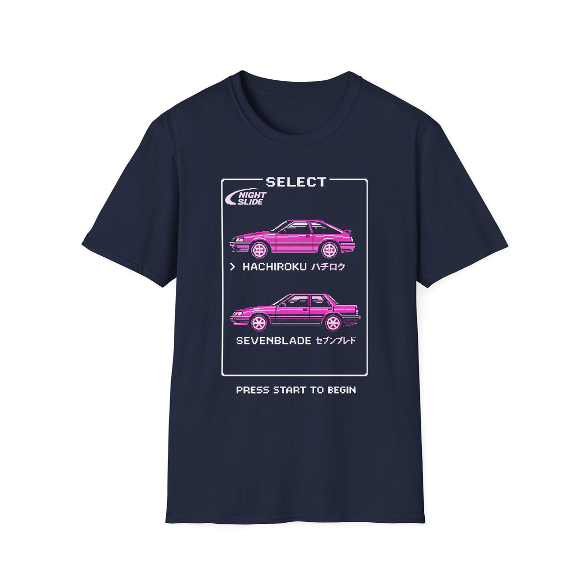 Select Your Ride Arcade Retro Night Slide Gaming T-Shirt