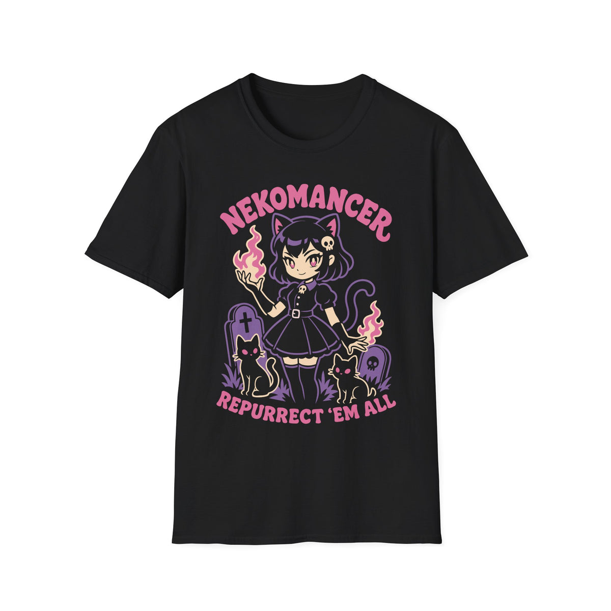 Nekomancer Cat Girl - Magic Anime Girl Shirt