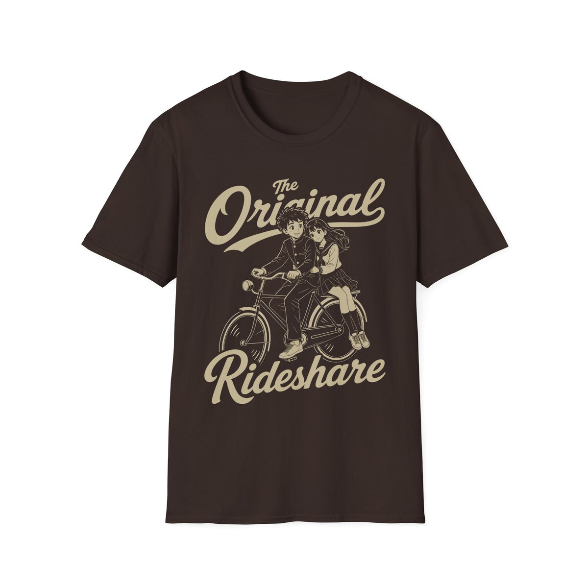Original Ride Share - Funny Retro Anime Bike Shirt