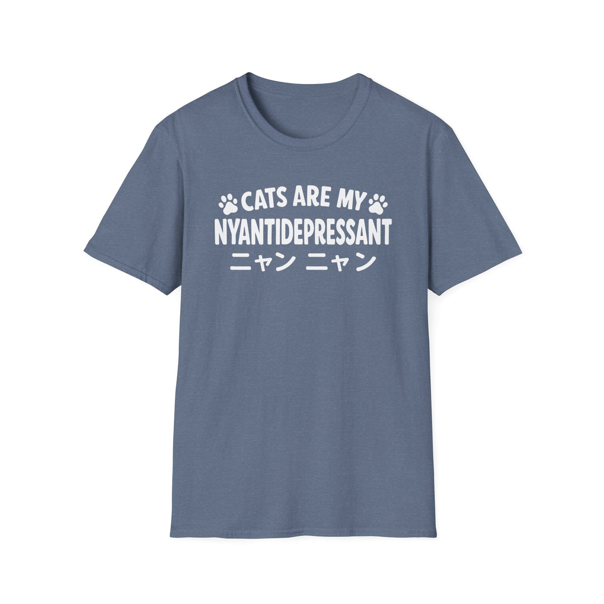 Cats Are My Nyantidepressant Cat Lover Design T-Shirt