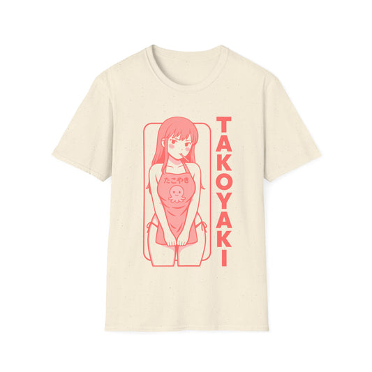 Takoyaki Lover Anime Girl Retro Japanese Style Design T-Shirt