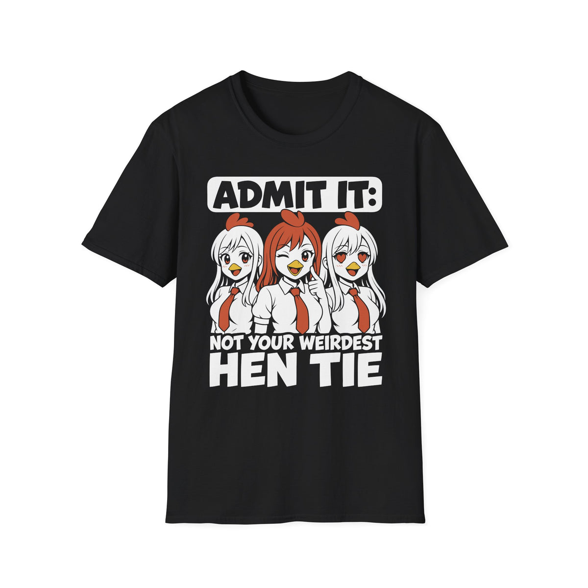 Weirdest Hen Tie - Funny Anime Pun Shirt