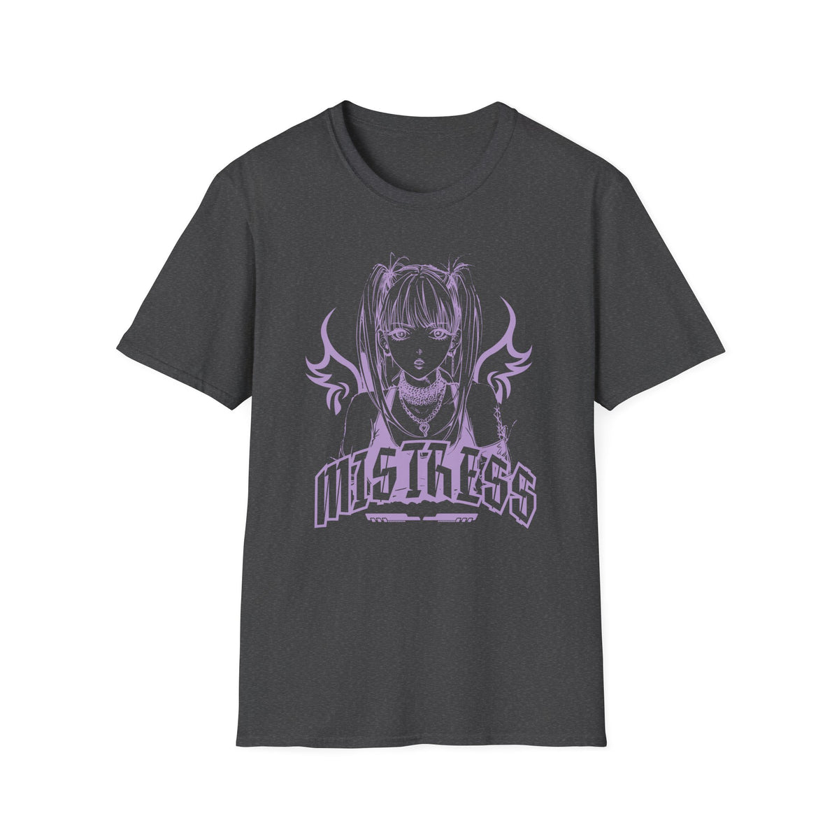 Mistress Dark Anime Girl with Wings Manga Otaku T-Shirt