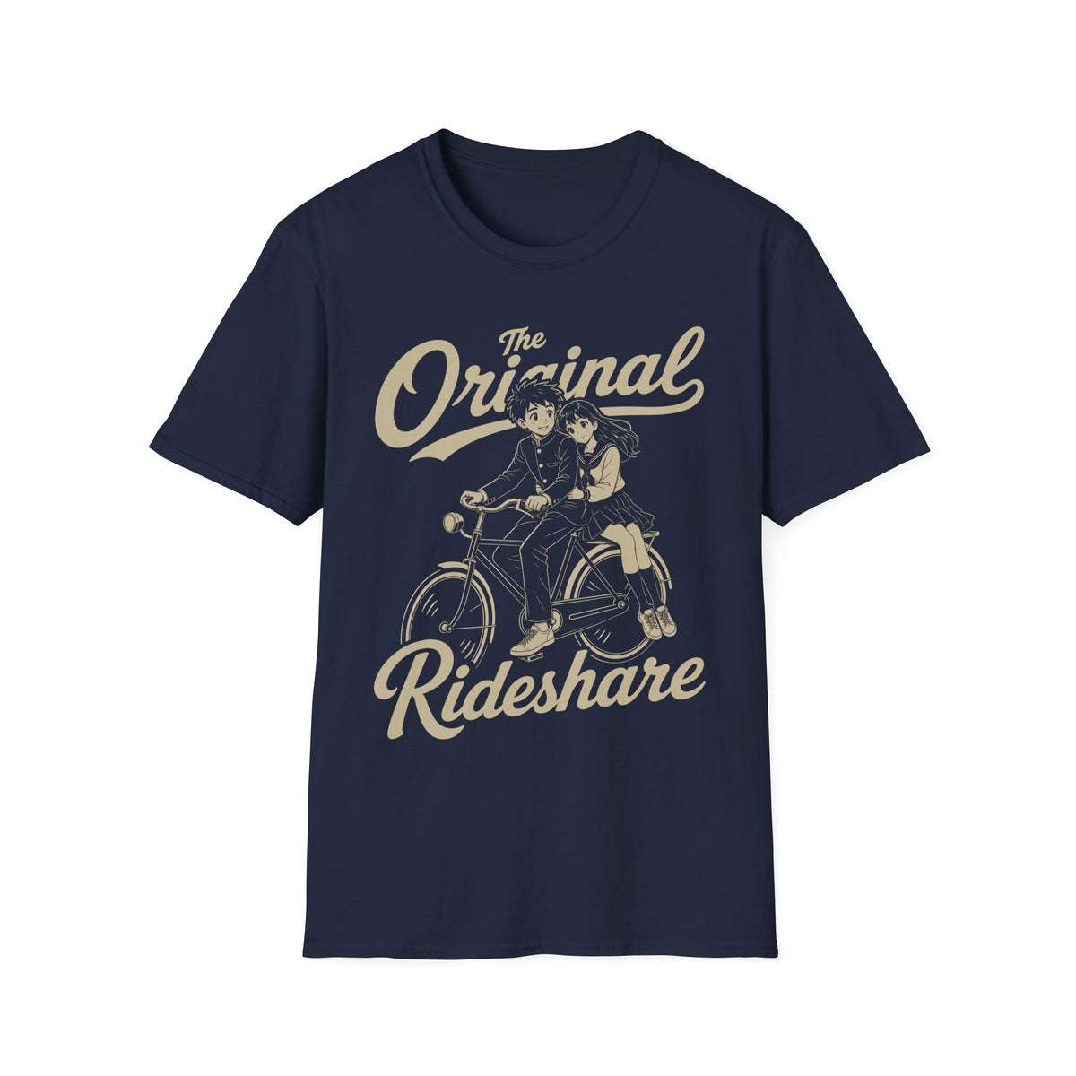Original Ride Share - Funny Retro Anime Bike Shirt
