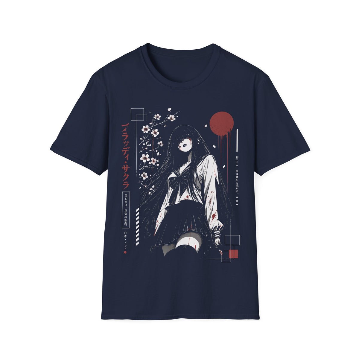 Red Sakura - Dark Anime School Girl Shirt