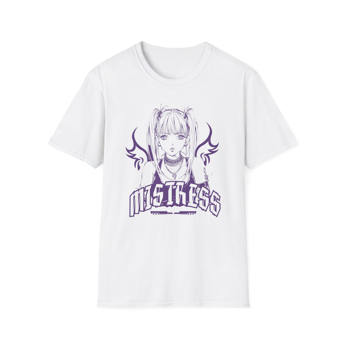 Mistress Dark Anime Girl with Wings Manga Otaku T-Shirt
