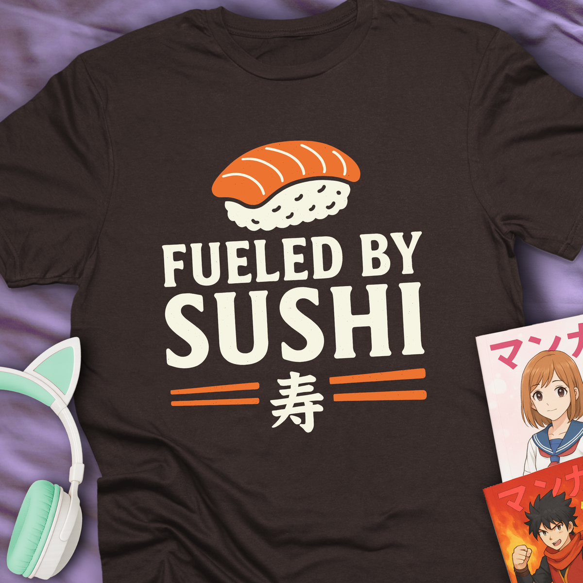 Fueled By Sushi - Japan Food Lover T-Shirt